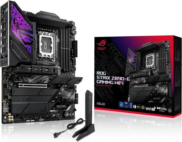 ASUS ROG Strix Z890-E Gaming WiFi: ATX, LGA 1851, Wi-Fi, 7x M.2