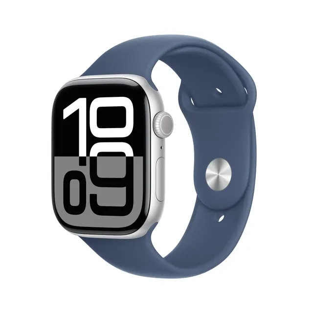 Apple Watch Series 10 46mm Silver GPS with Silver Milanese Loop