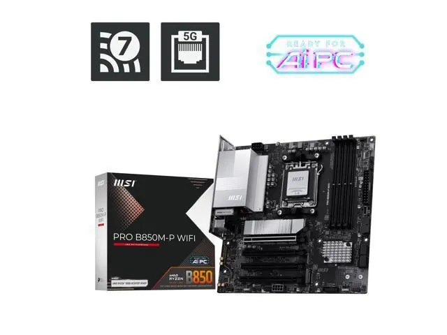 MSI PRO B850M-P WIFI: AMD B850, Micro ATX, DDR5, Wi-Fi