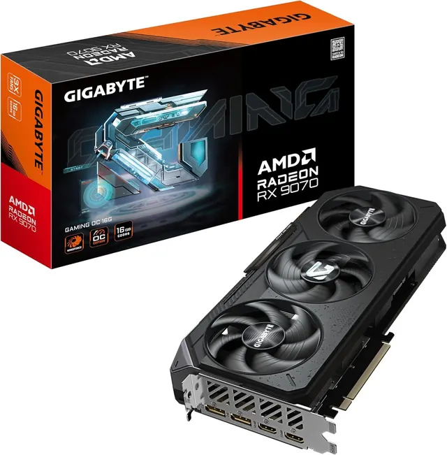 Gigabyte Radeon RX 9070 GAMING OC: 16GB GDDR6, PCIe 5.0 x16, GV-R9070GAMING OC-16GD
