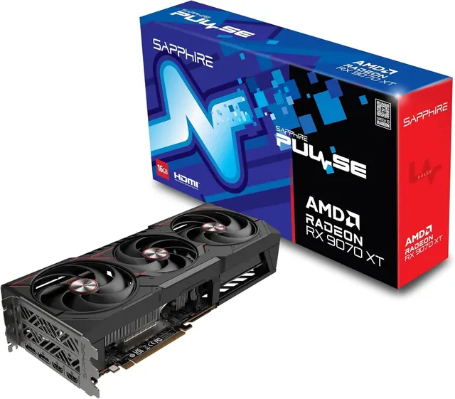 Sapphire PULSE: Radeon RX 9070 XT, 16GB GDDR6, PCIe 5.0 x16