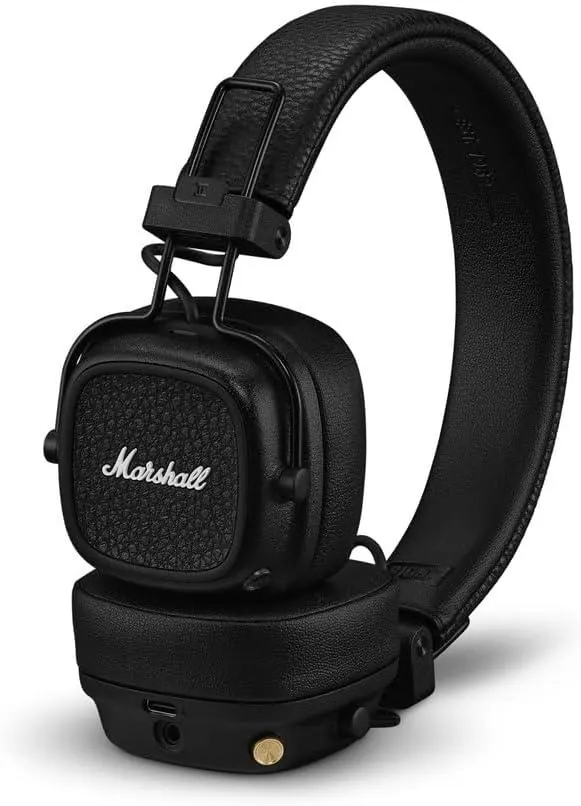 Marshall Major V Wireless On-Ear Bluetooth Headphones with 100+ Hour Playtime, Bluetooth 5.3 and Detachable Cable