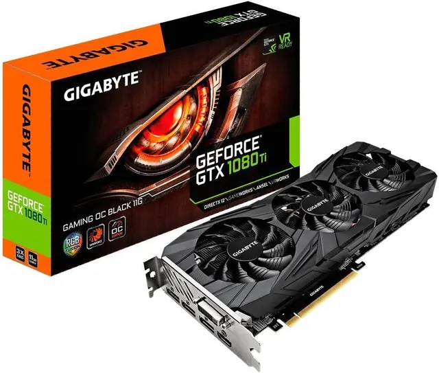 Gigabyte GV-N108TGAMINGOC BLACK-11GD: GeForce GTX 1080 Ti, 11GB GDDR5X, Black