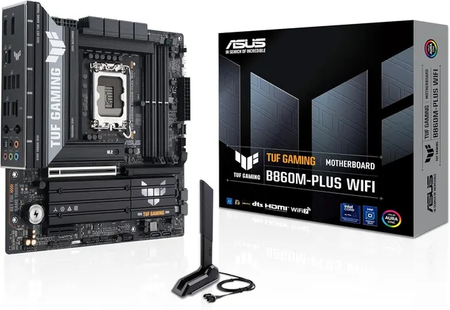 ASUS TUF Gaming B860M-PLUS WiFi: Intel LGA 1851, DDR5, Wi-Fi 7, mATX Motherboard