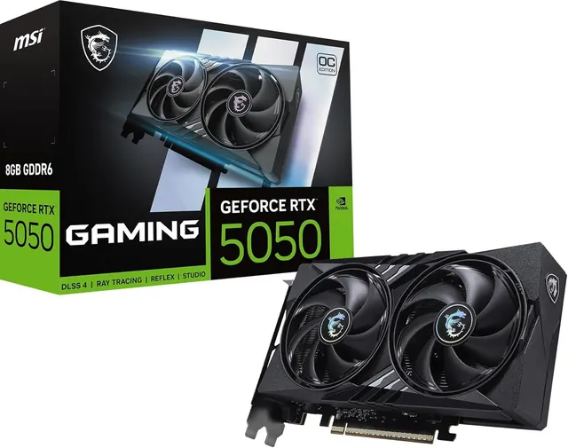 MSI GeForce RTX 5050 8G GAMING OC: 8GB GDDR6, 2647 MHz, PCIe 5.0