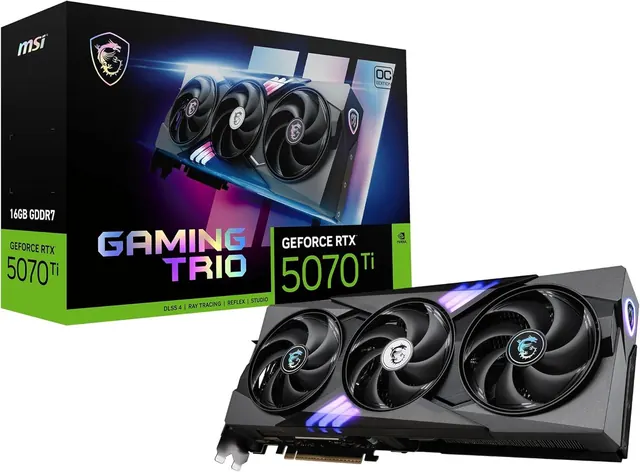MSI GeForce RTX 5070 Ti GAMING TRIO OC: 16GB GDDR7, PCIe 5.0, HDMI 2.1b, DisplayPort 2.1b