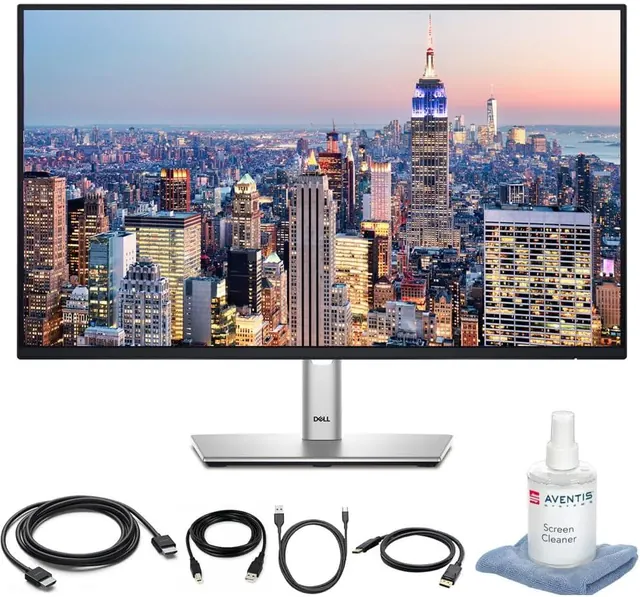 Dell P2425H: 24-inch FHD 100Hz IPS Monitor, HDMI, DisplayPort, USB-C, Silver