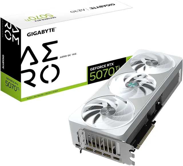 Gigabyte GeForce RTX 5070 Ti AERO OC: 16GB GDDR7, PCIe 5.0, GV-N507TAERO OC-16GD