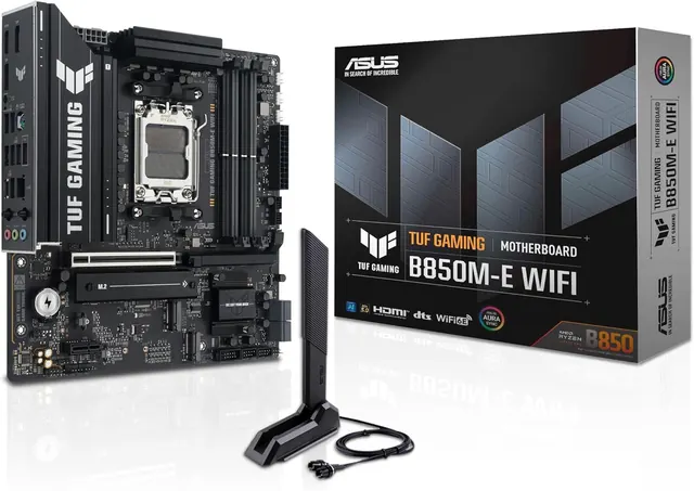 ASUS TUF Gaming B850M-E WiFi: Micro ATX, AM5, DDR5, Wi-Fi 6E