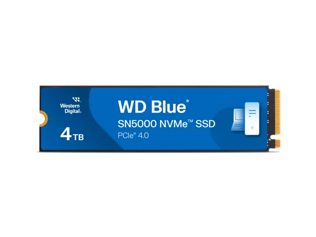 Western Digital WD Blue SN5000: 4TB, PCIe Gen 4.0, M.2 2280 NVMe SSD