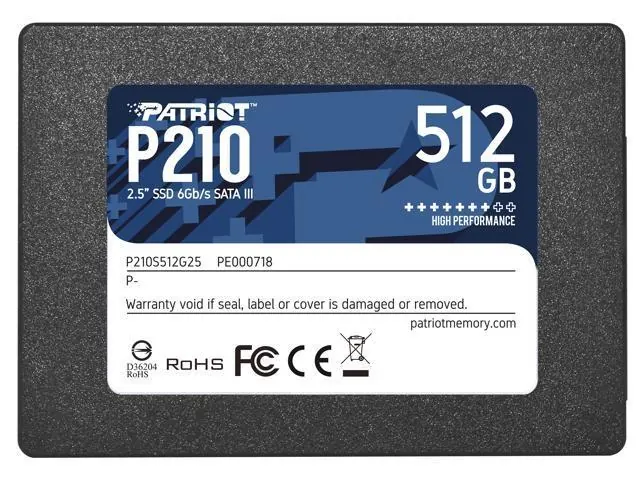 Patriot P210: 512GB, 2.5-inch, SATA III SSD
