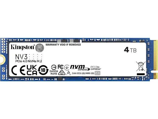 Kingston NV3: 4TB, M.2 2280, PCIe 4.0 x4 NVMe SSD