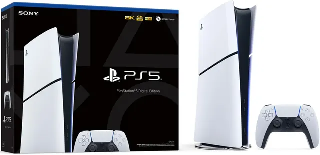 Sony PlayStation 5 Slim Digital Edition: 825GB SSD, White