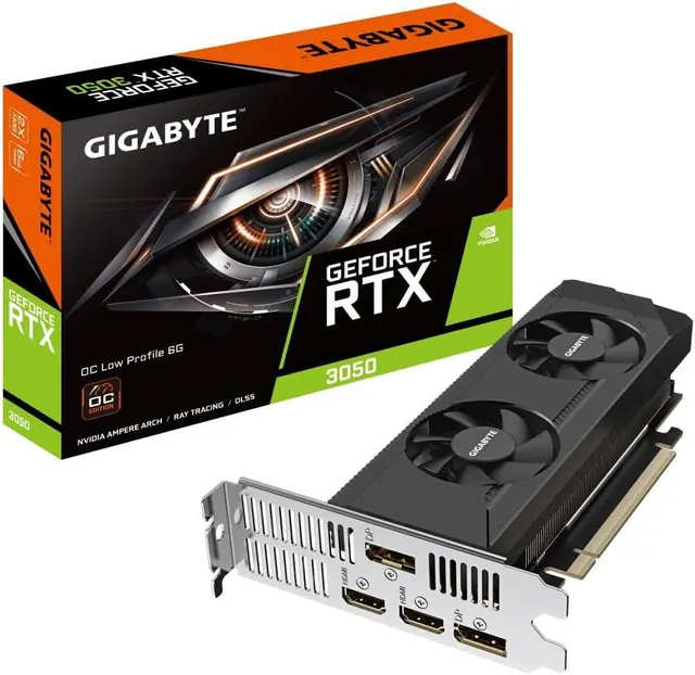 Gigabyte GeForce RTX 3050 OC Low Profile 6G: 6GB GDDR6, 96-bit, PCIe 4.0
