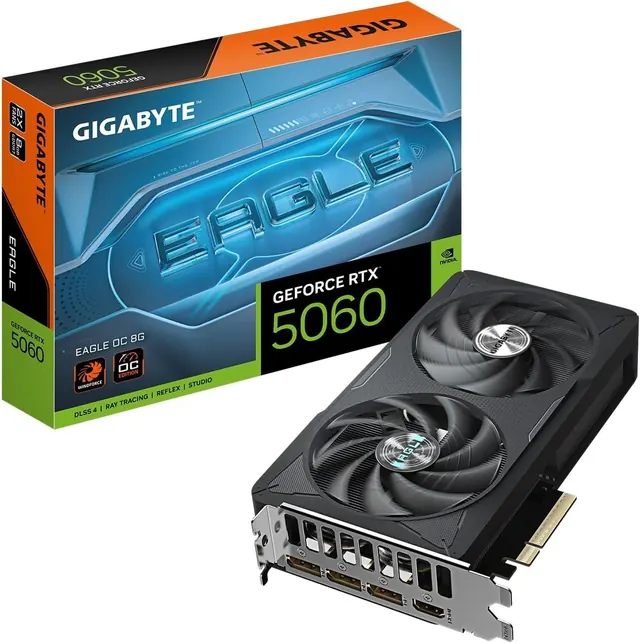 Gigabyte GeForce RTX 5060 EAGLE OC: 8GB GDDR7, PCIe 5.0, GV-N5060EAGLE OC-8GD