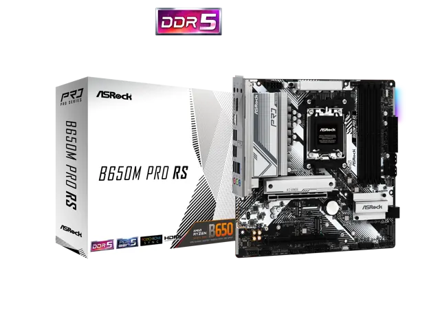 ASRock B650M PRO RS: Micro ATX, AM5, DDR5, AMD B650 Motherboard