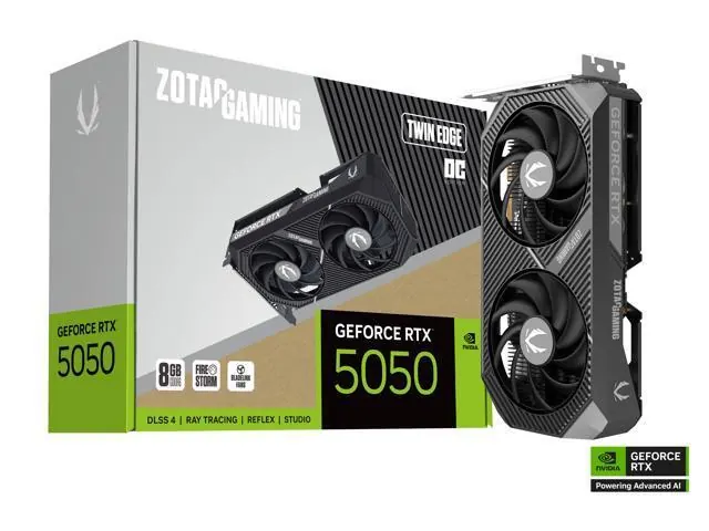 Zotac GeForce RTX 5050 Twin Edge OC: 8GB GDDR6, PCIe 5.0 x8, ATX