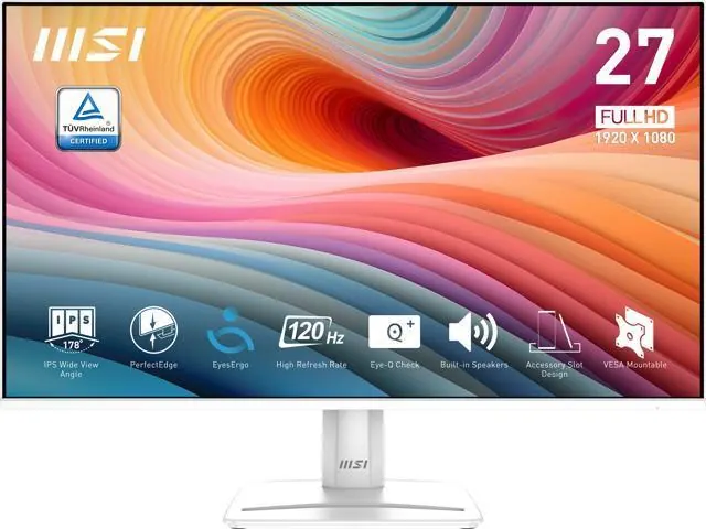 MSI PRO MP275W E2: 27-inch FHD, 120Hz, IPS, White