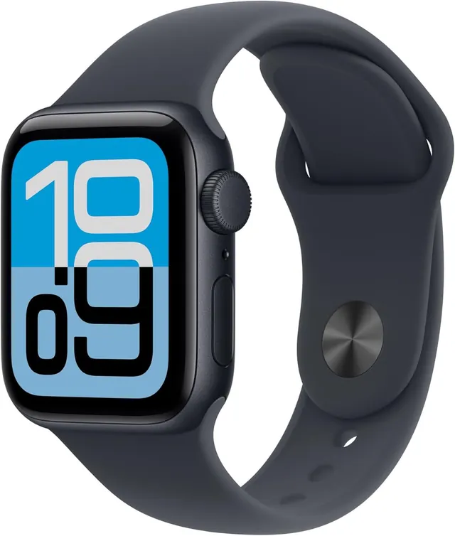 Apple Watch SE 3 [GPS 40mm] with Midnight Aluminum Case, Midnight Sport Band M/L