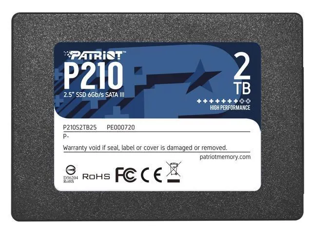 Patriot P210: 2TB, 2.5-inch, SATA III Internal SSD