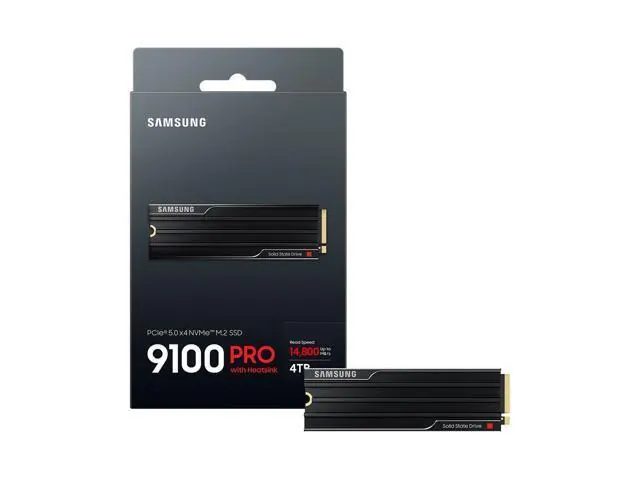 Samsung 9100 PRO: 4TB, PCIe 5.0x4, M.2 2280, with Heatsink