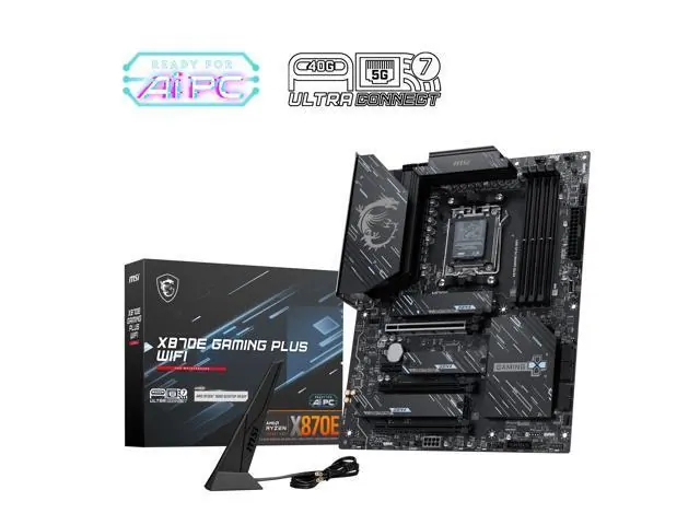 MSI X870E GAMING PLUS WIFI: AMD X870E, ATX, Wi-Fi 7