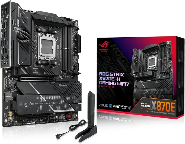 ASUS ROG Strix X870E-H Gaming WIFI7: AMD AM5, ATX, PCIe 5.0, 4x M.2
