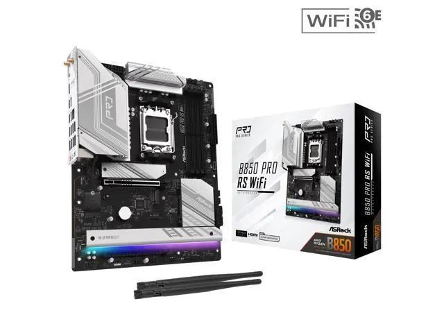 ASRock B850 PRO RS WiFi: ATX, AM5, DDR5, Wi‑Fi 6E