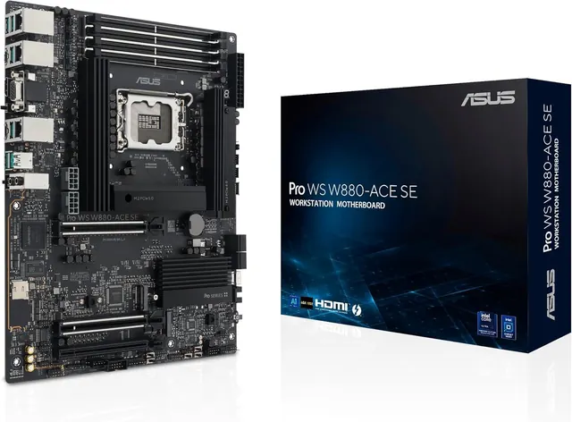 ASUS Pro WS W880-ACE SE: LGA1851, DDR5, Thunderbolt 4, Dual 2.5 GbE, ATX Motherboard