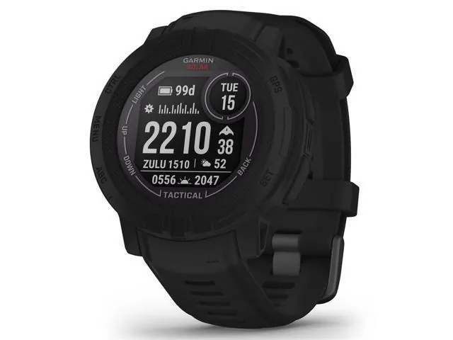Garmin Instinct 2 Solar Tactical Edition Black with Solar Charging and Multi-GNSS