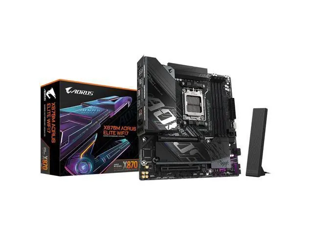 Gigabyte X870M AORUS ELITE WIFI7: AM5, DDR5, Micro ATX, Wi-Fi 7