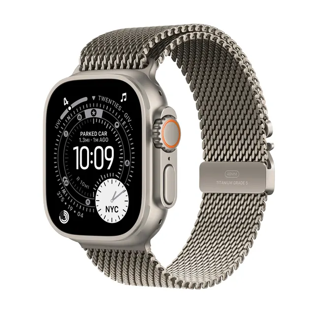 Apple Watch Ultra 3 GPS + Cellular 49mm Natural Titanium with Natural Titanium Milanese Loop