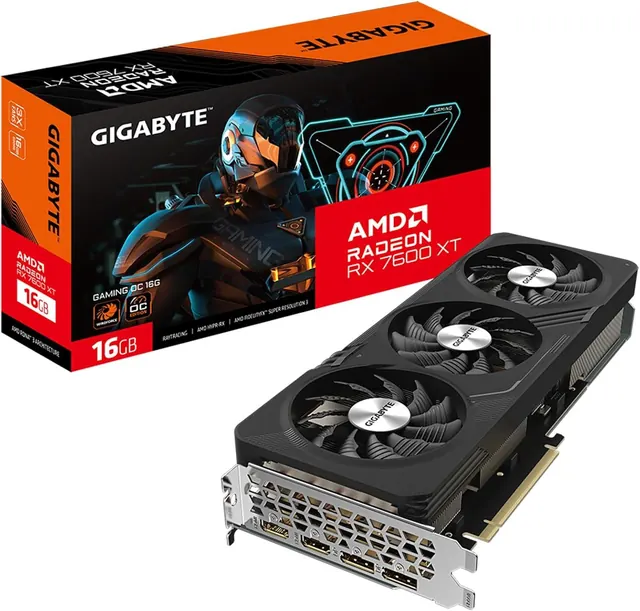 Gigabyte Radeon RX 7600 XT GAMING OC: 16GB GDDR6, PCIe 4.0, GV-R76XTGAMING OC-16GD