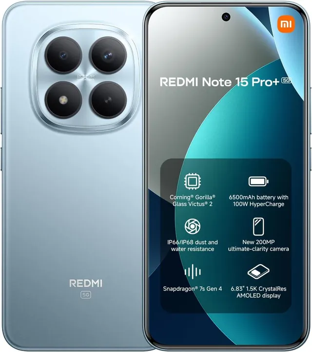 Redmi Note 15 Pro Plus 5G - 512GB, 12GB RAM, 6.83-inch 120Hz Display