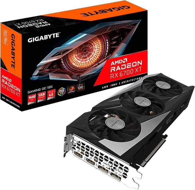 Gigabyte Radeon RX 6700 XT Gaming OC: 12GB GDDR6, 192-bit, WINDFORCE 3X