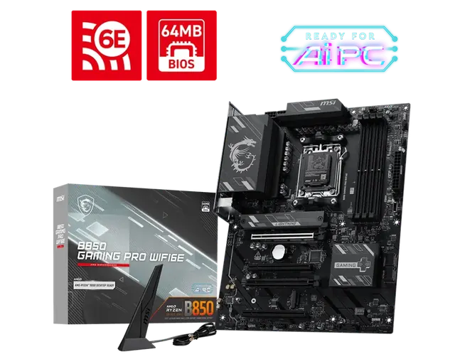 MSI B850 GAMING PRO WIFI6E: DDR5, Wi-Fi 6E, 2.5G LAN, ATX Motherboard