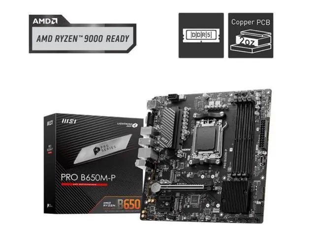 MSI PRO B650M-P: Micro ATX, DDR5, PCIe Gen4, 2.5G LAN