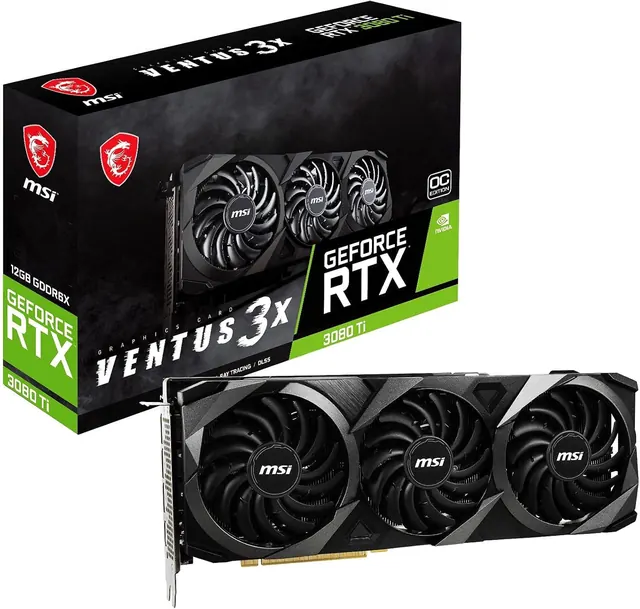 MSI GeForce RTX 3080 Ti VENTUS 3X OC: 12GB GDDR6X, 320-bit, Triple Fan