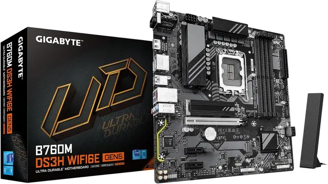 Gigabyte B760M DS3H WIFI6E GEN5: DDR5, Wi-Fi 6E, PCIe 5.0, LGA 1700 mATX Motherboard