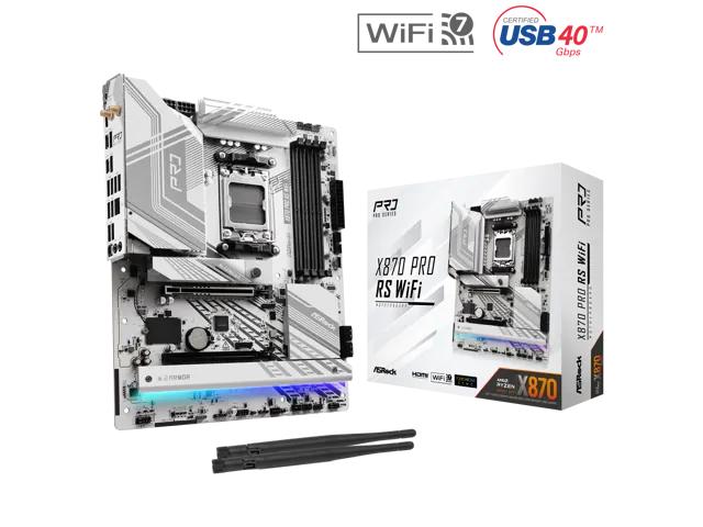 ASRock X870 PRO RS WiFi: ATX, AM5, DDR5, Wi-Fi 7 Motherboard