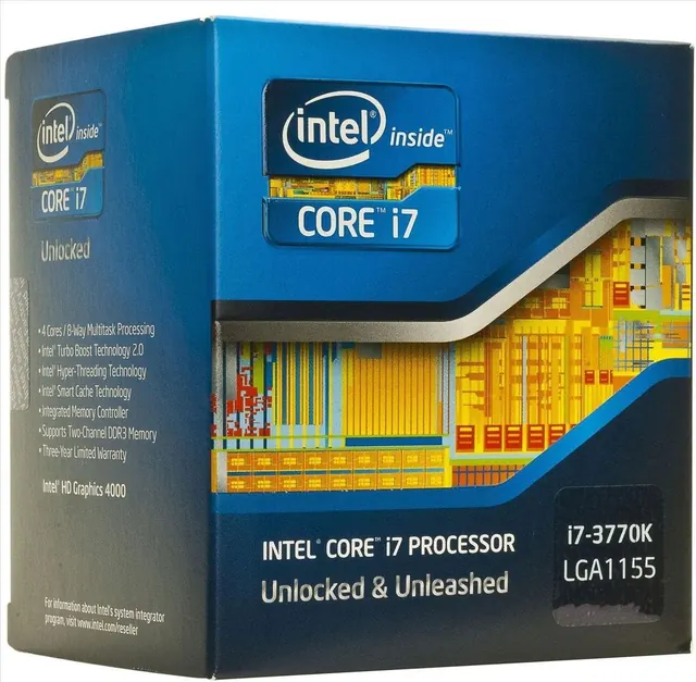 Intel Core i7-3770K: 3.50 GHz, 4-Core/8-Thread, 8 MB Cache, LGA1155