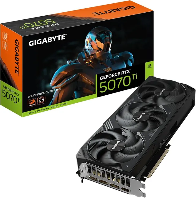 Gigabyte GeForce RTX 5070 Ti WINDFORCE OC SFF: 16GB GDDR7, 256-bit, GV-N507TWF3OC-16GD