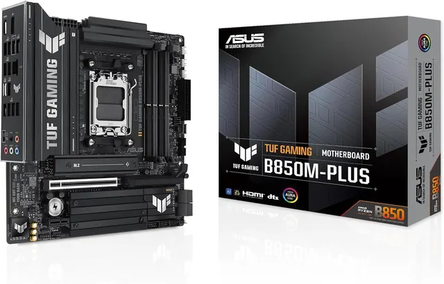 ASUS TUF Gaming B850M-PLUS: AM5, DDR5, PCIe 5.0, 3x M.2
