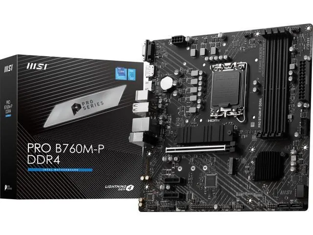 MSI PRO B760M-P DDR4 LGA 1700: Micro ATX, Intel B760, USB 3.2 Gen 2 Type-C