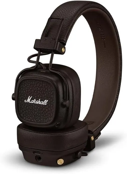 Marshall Major V On-Ear Wireless Bluetooth Headphones - Rugged Design with 100+ Hours Playtime