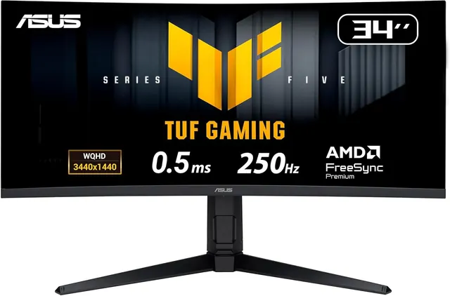 ASUS TUF Gaming VG34WQML5A: 34-inch WQHD, 250Hz, 1500R Curved, Black