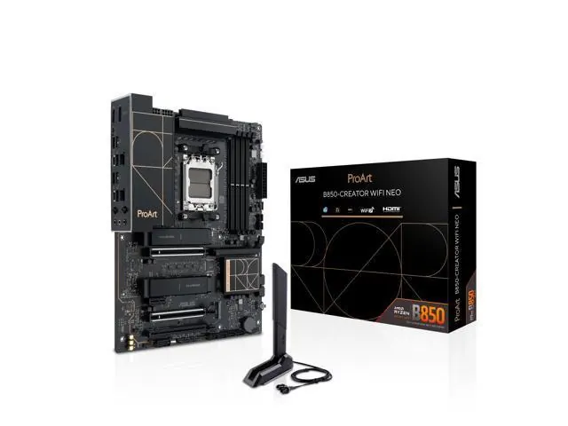 ASUS ProArt B850-CREATOR WIFI NEO: ATX, AMD AM5, Wi‑Fi 7, Dual 5Gb Ethernet