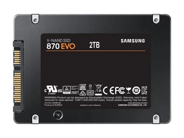 Samsung 870 EVO: 2TB, 2.5-inch SATA III Internal SSD