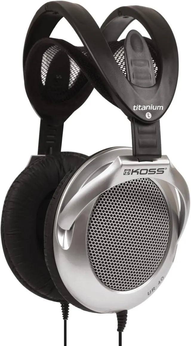 Koss UR40 Wired Over-Ear Headphones - Foldable, Lightweight, 60 Ohms