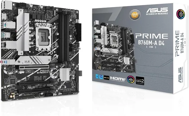 ASUS PRIME B760M-A D4-CSM: LGA 1700, DDR4, mATX, PCIe 4.0, Dual M.2